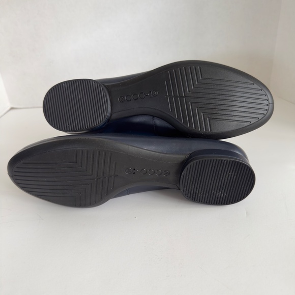 Ecco Anine Ballerina Flats Navy Blue Leather New Without Box - Picture 4 of 4
